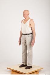 Whole Body Man White Casual Average Wrinkles Male Studio Poses